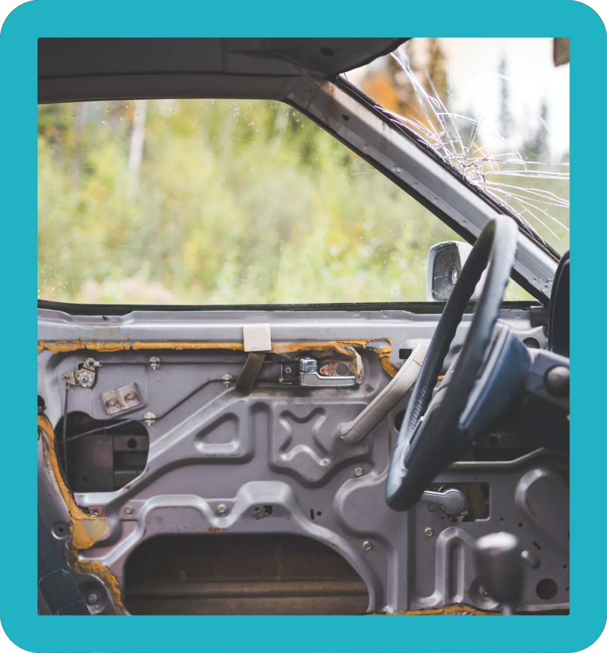 Car Bodies Interior view of a steel car body.