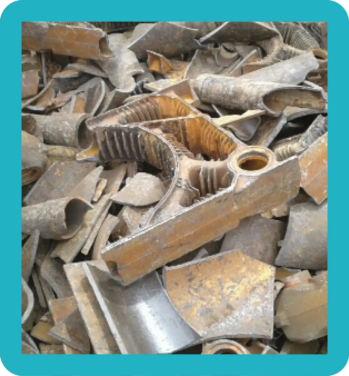 Cast Iron Pile of broken down cast iron.