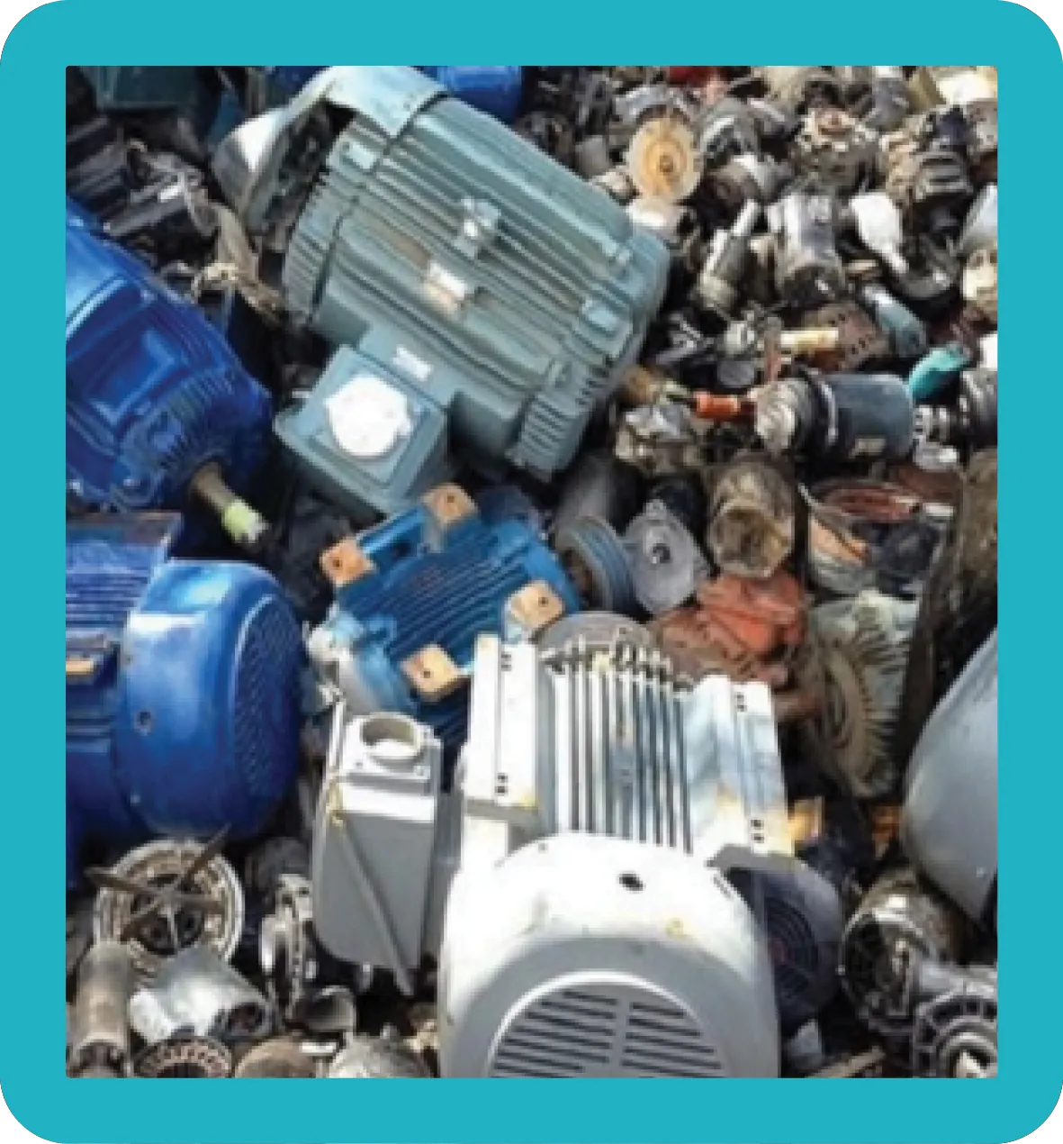 A pile of electric motors.