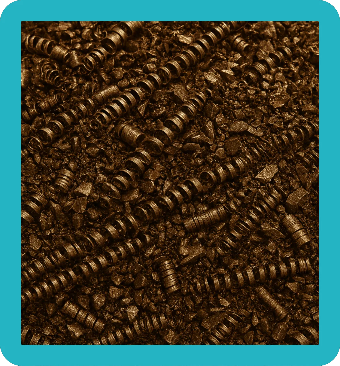 Gunmetal Swarf Spirals fo gunmetal swarf NZ