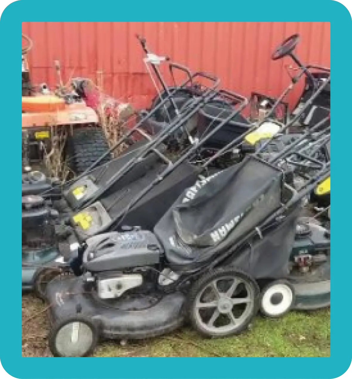 Irony Aluminium Irony aluminium mowers that need to be scrapped.