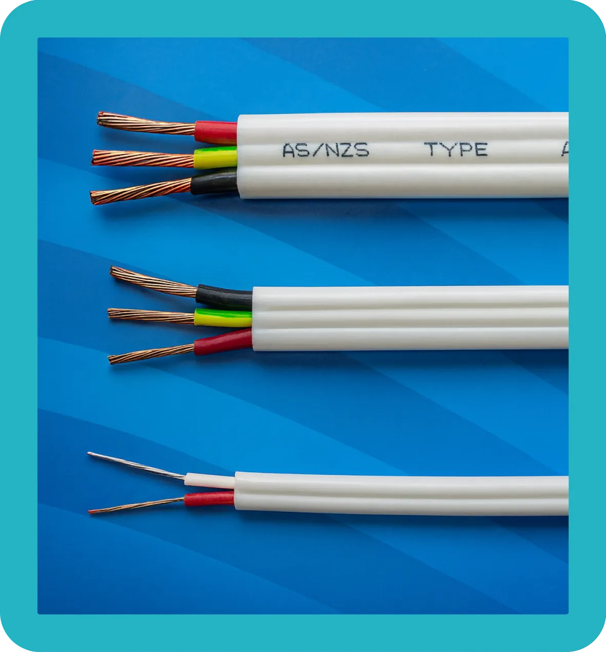 PVC Copper 42 Rows of pvc copper 42 wiring with copper visible.