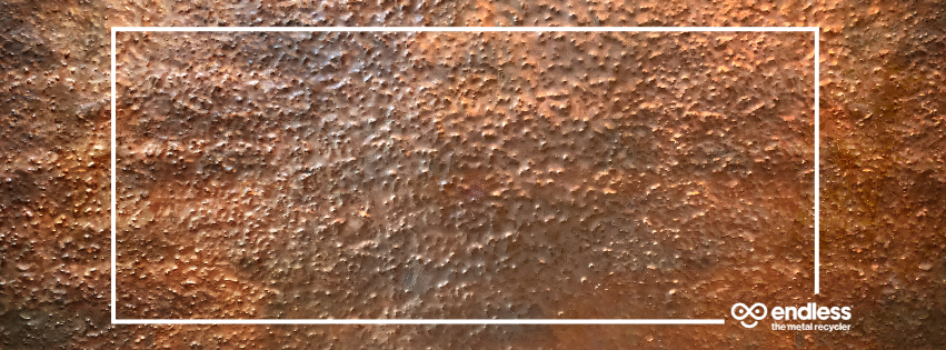 Close up on some copper scrap.