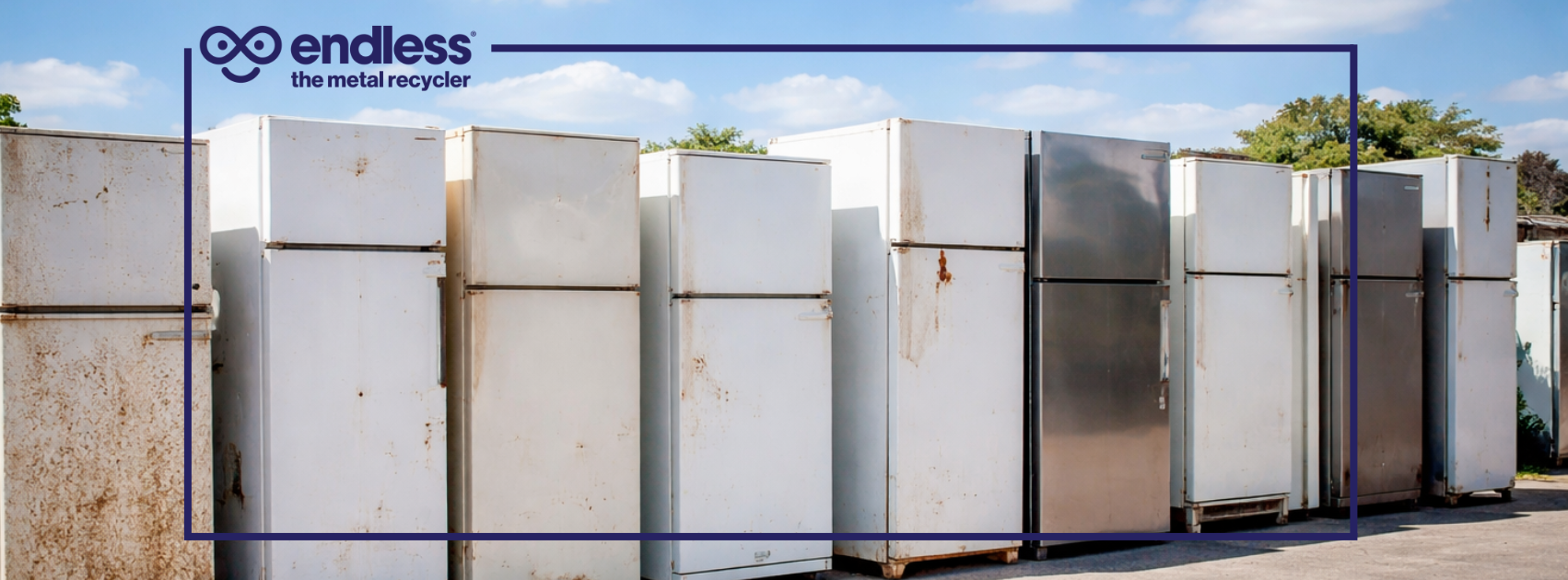 Row of fridge scrap in Auckland