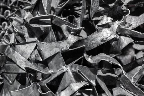 Scrap lead metal ready for recycling at Endless in Auckland, New Zealand.