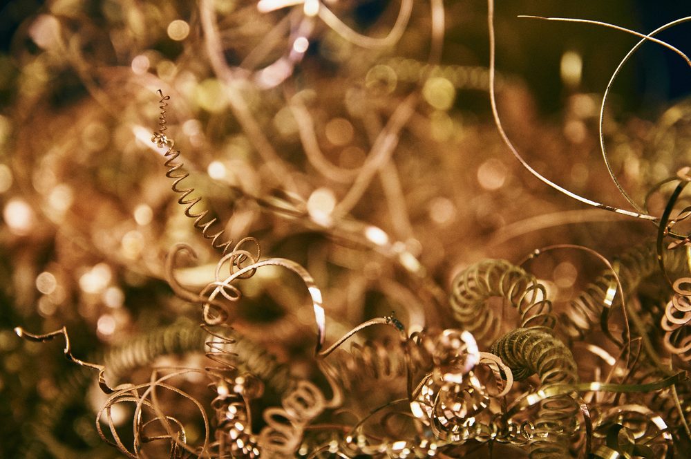 brass swarf — 2