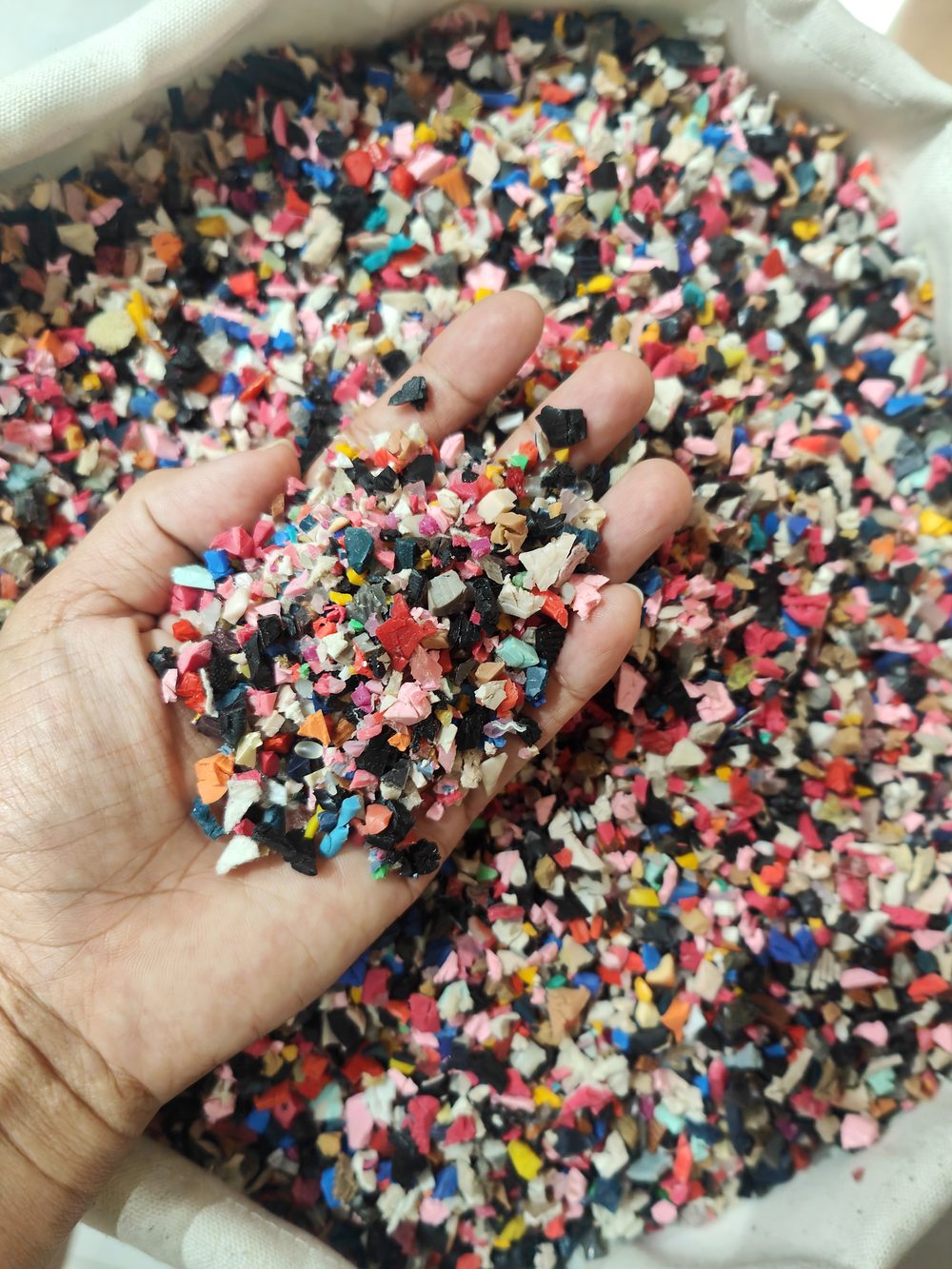shredded pvc granules recovered from cable insulation