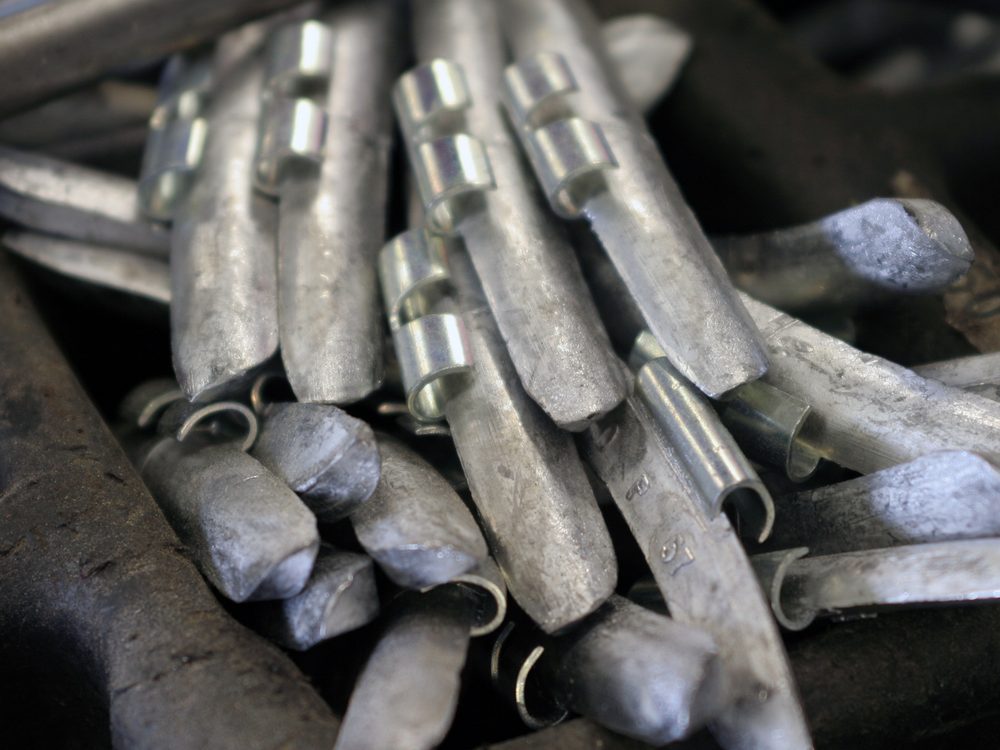 lead wheel weights — 4